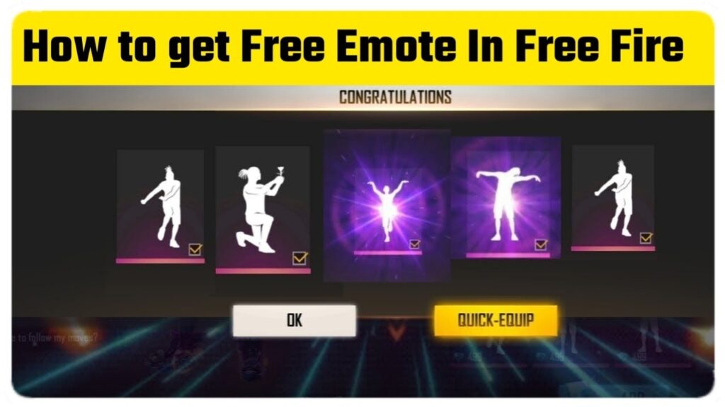 free emotes in free fire